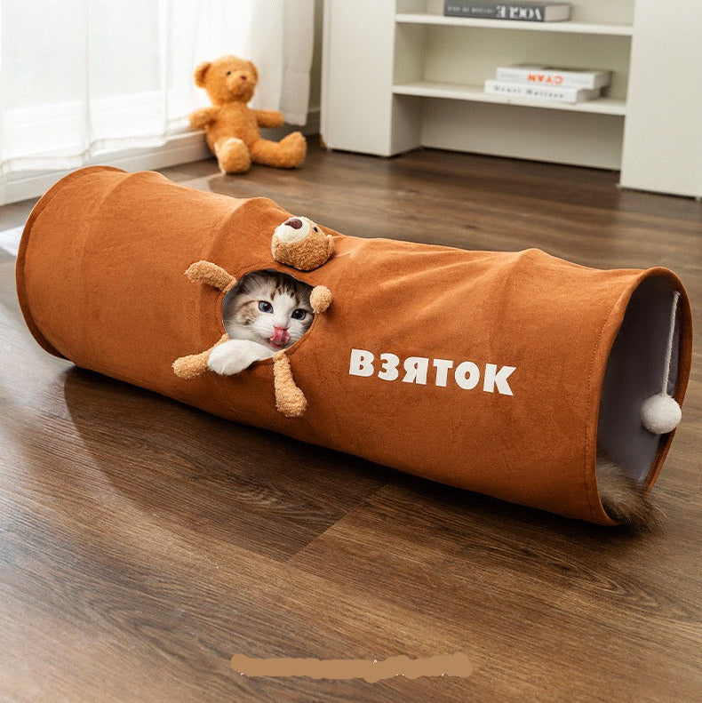 Túnel de gato chocolate 120cm
