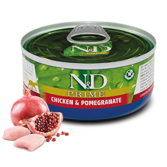 Comida para Gato Farmina: N&D, Lata Pollo y granada 70gr