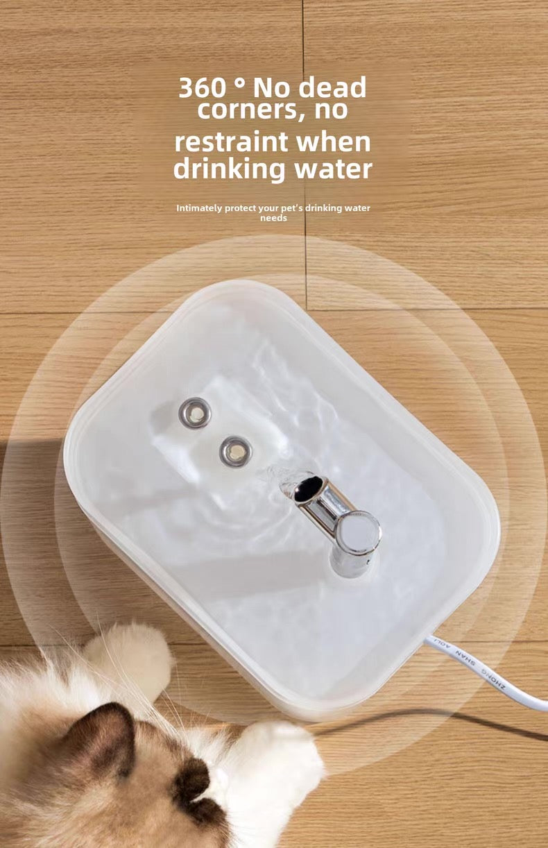 Fuente de agua transparente para mascotas 1.5L