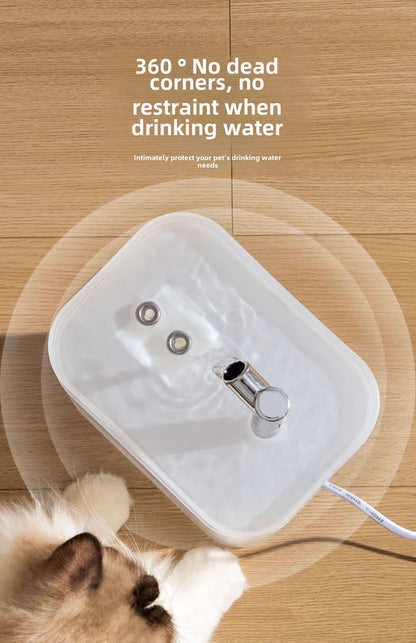 Fuente de agua transparente para mascotas 1.5L