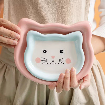 Plato de cerámica plano para mascotas #20