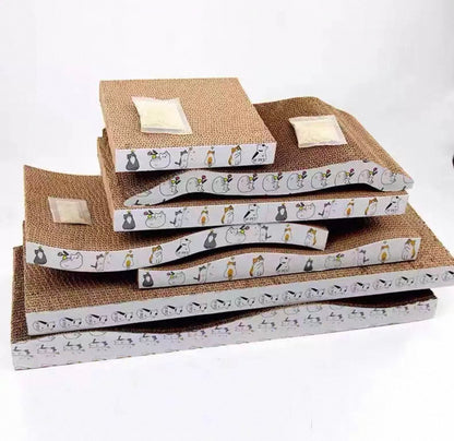 Rascador de cartón sencillo para gatos blanco