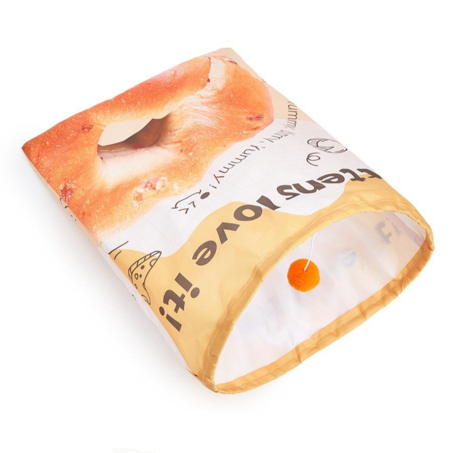 Túnel forma de snack para gatos