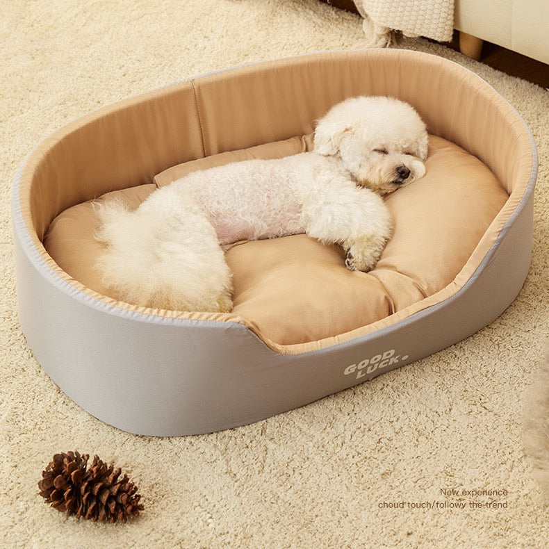 Cama para perros ligera grande gris