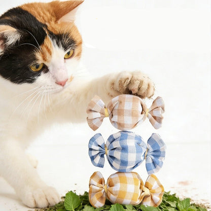Juguete de gato caramelo relleno de catnip