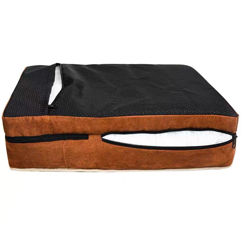 Cama para perros modelo M20 chocolate con forro lavable