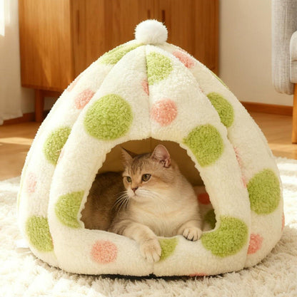 Casita afelpada para mascotas pequeñas 40*19*35cm