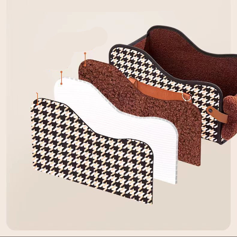 Asiento de auto central de cuadro chocolate #1103