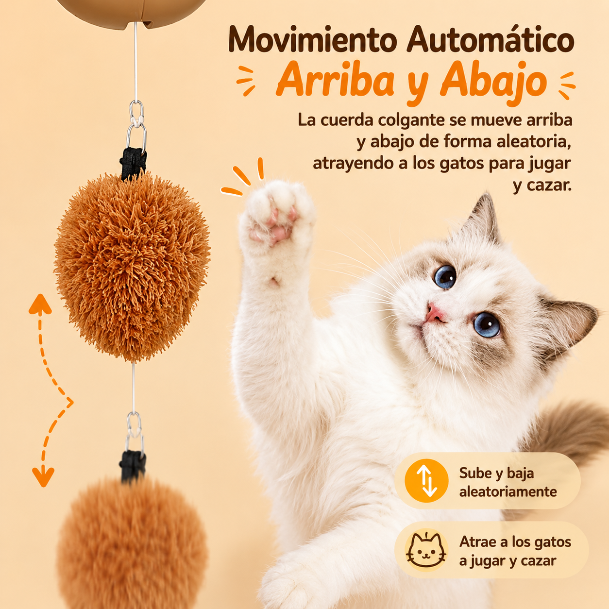 Juguete interactivo elevador automático para gatos