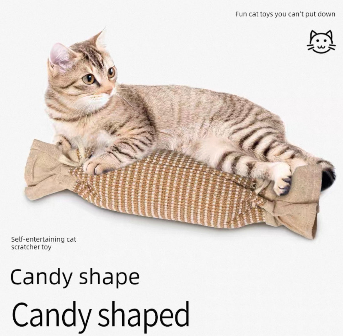 Juguete de gato almohada rellena de catnip modelo candy