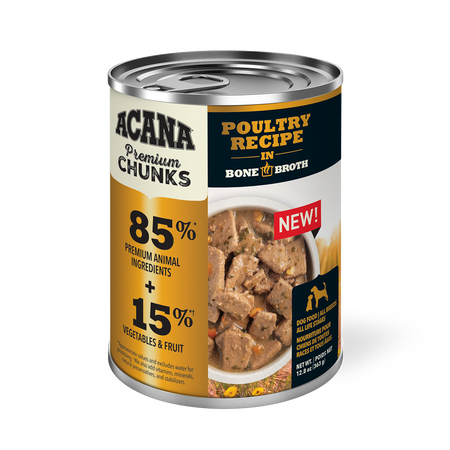 Comida Húmeda para Perro Acana: Lata, Receta de Ave en Caldo de Hueso 368gr