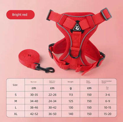 Pechera ajustable para perros pequeños de malla reflectante