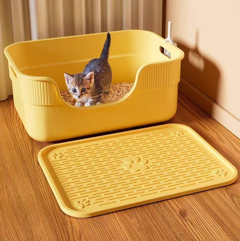 Arenero abierto para gatos modelo #359 (42cm*30cm*18cm) incluye alfombra de silicona