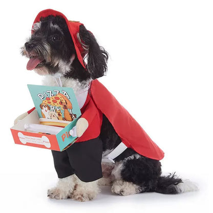 Disfraz de repartidor de pizza para mascotas modelo PF94