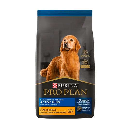 Comida para Perro Purina: Pro Plan, Active Mind 7+ Razas Medianas y Grandes 3KG