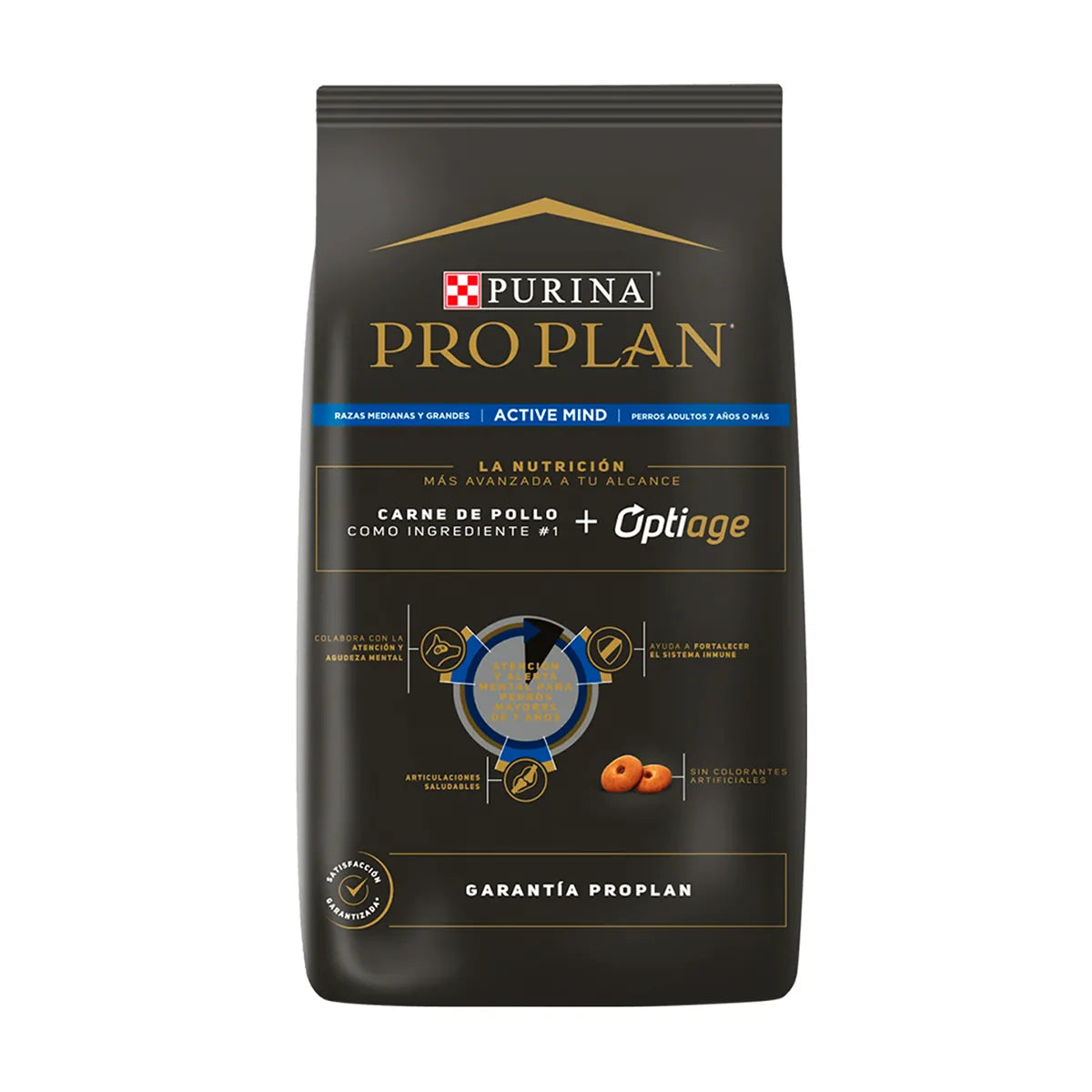 Comida para Perro Purina: Pro Plan, Active Mind 7+ Razas Medianas y Grandes 3KG