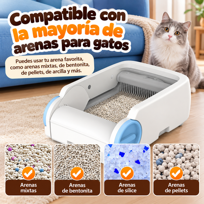 Arenero inteligente abierto de limpieza automática