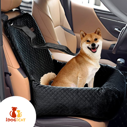 Asiento de carro acolchado para perros
