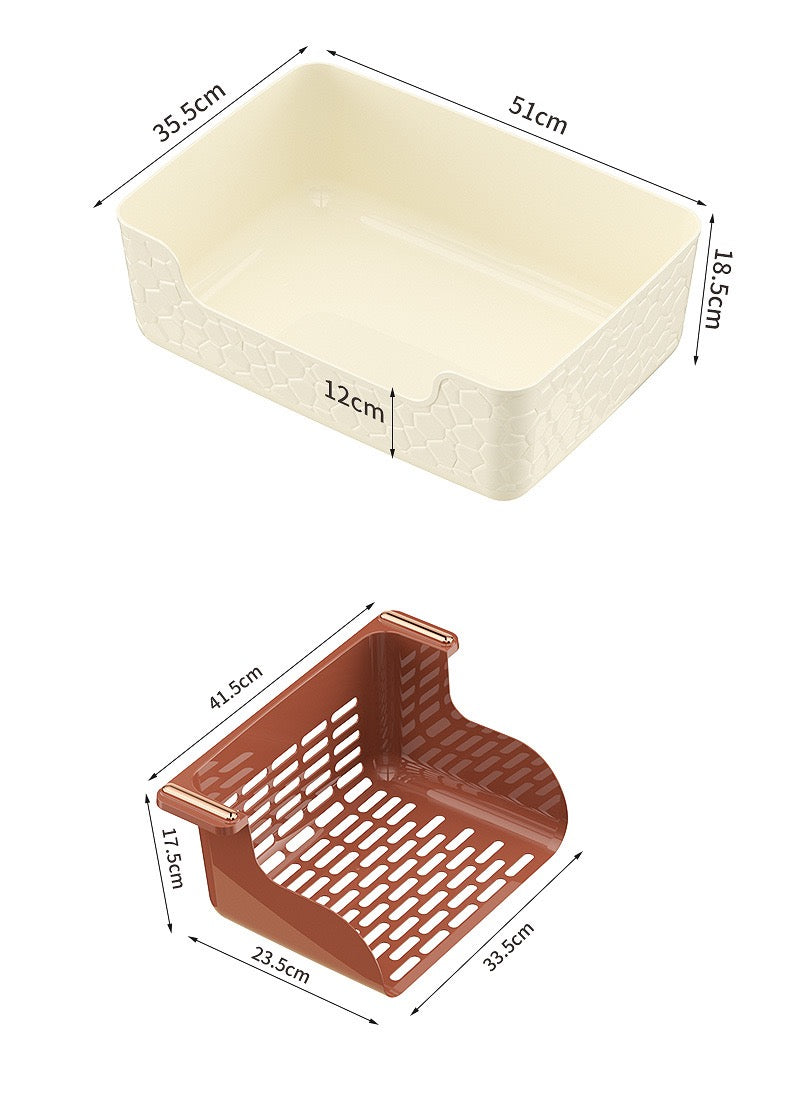 Arenero abierto con colador W79 gris