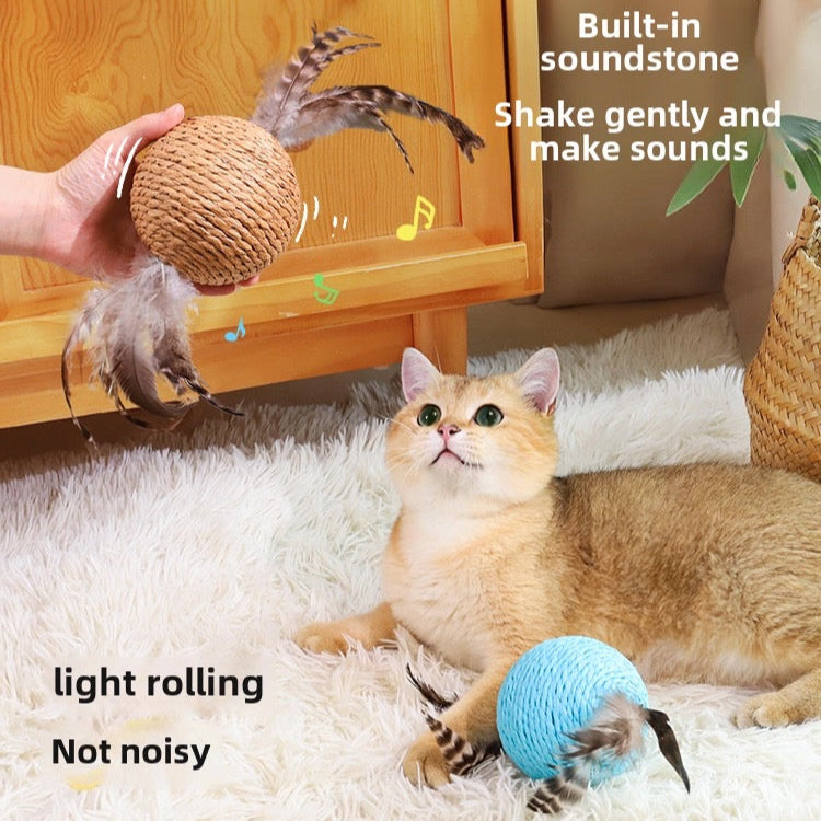 Pelota para gatos de cuerda de sisal 10cm