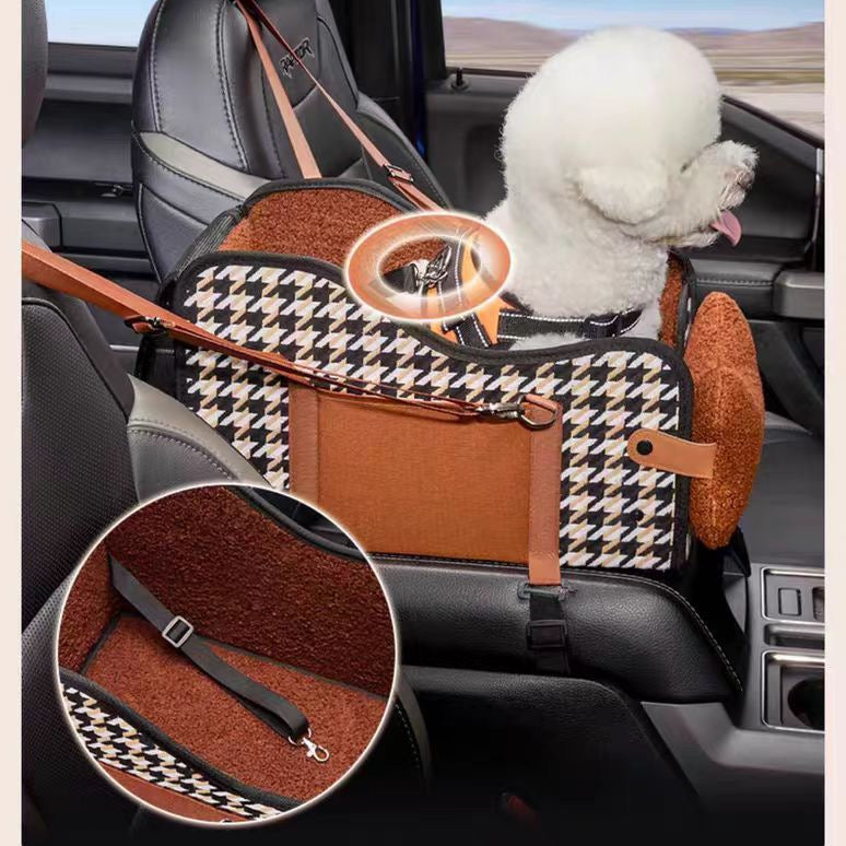 Asiento de auto central de cuadro chocolate #1103