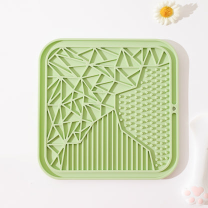 Lick mat cuadrado de colores para mascotas