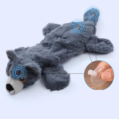 Juguetes de peluches variados para perros