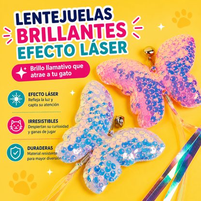 Repuesto de cañita mariposa brillante