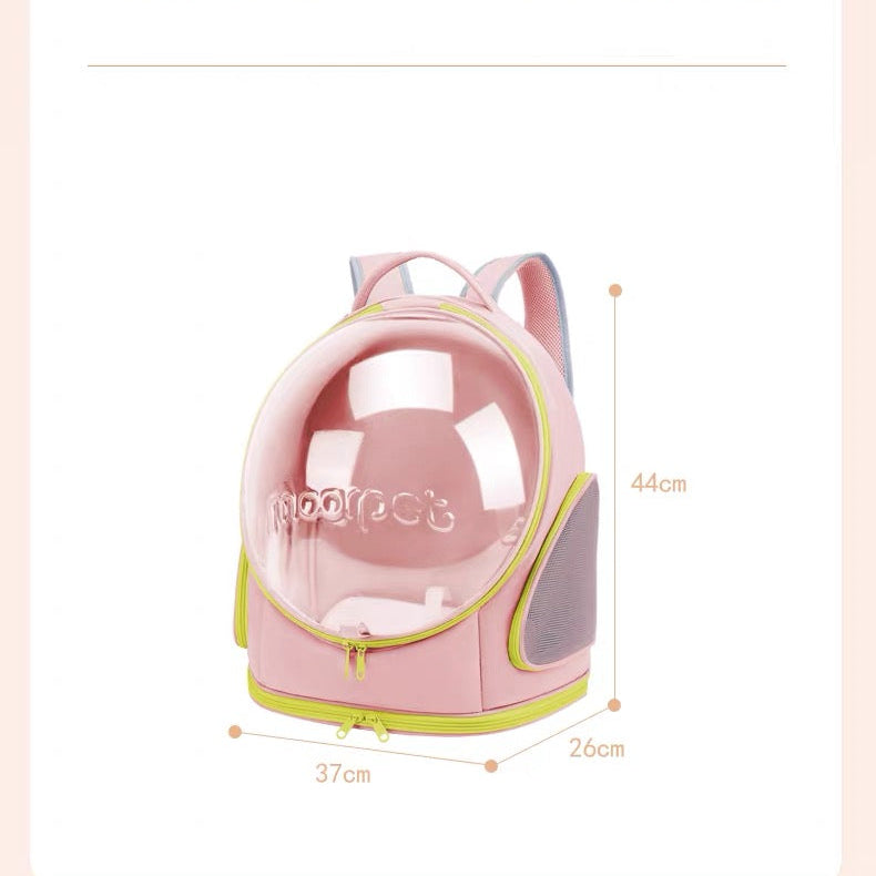 Mochila para mascotas estilo burbuja