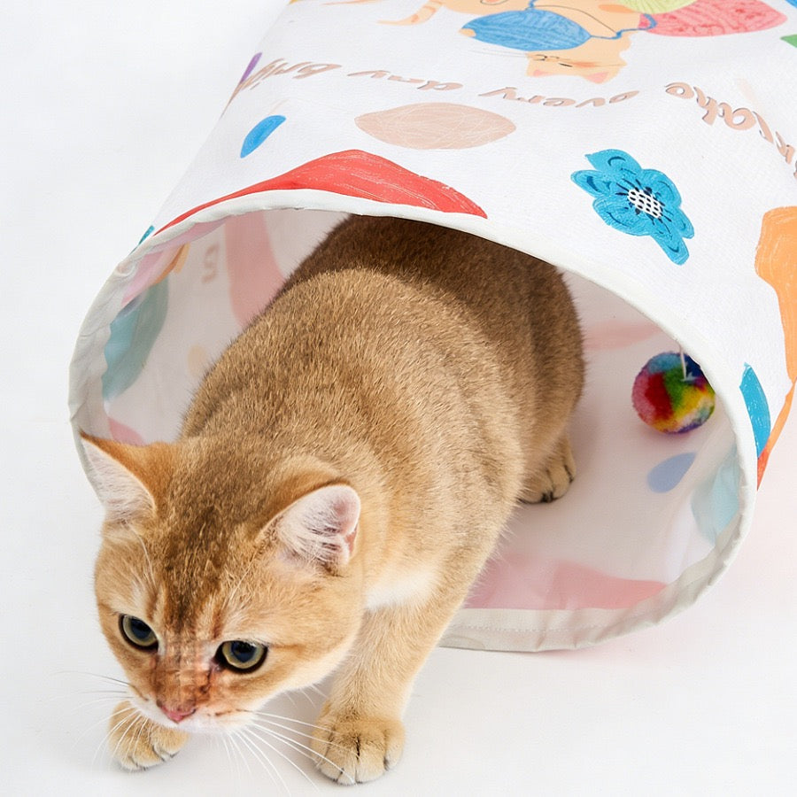 Túnel forma de snack para gatos