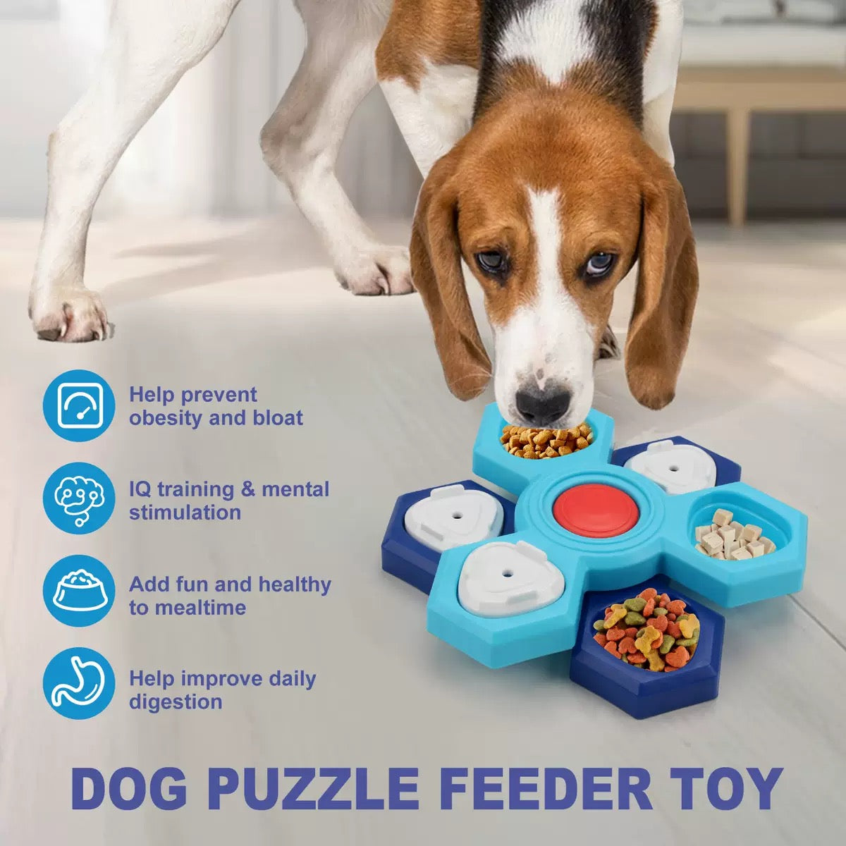 Juguete para perro puzzle interactivo para comer lento