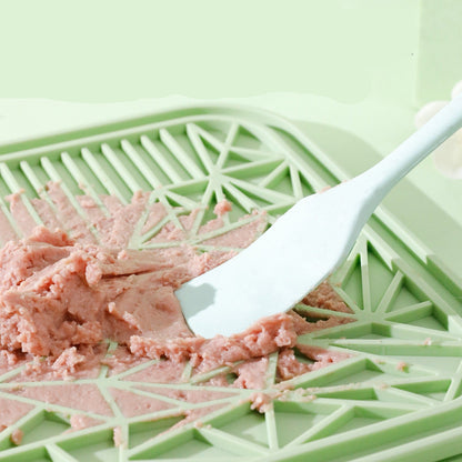 Lick mat cuadrado de colores para mascotas