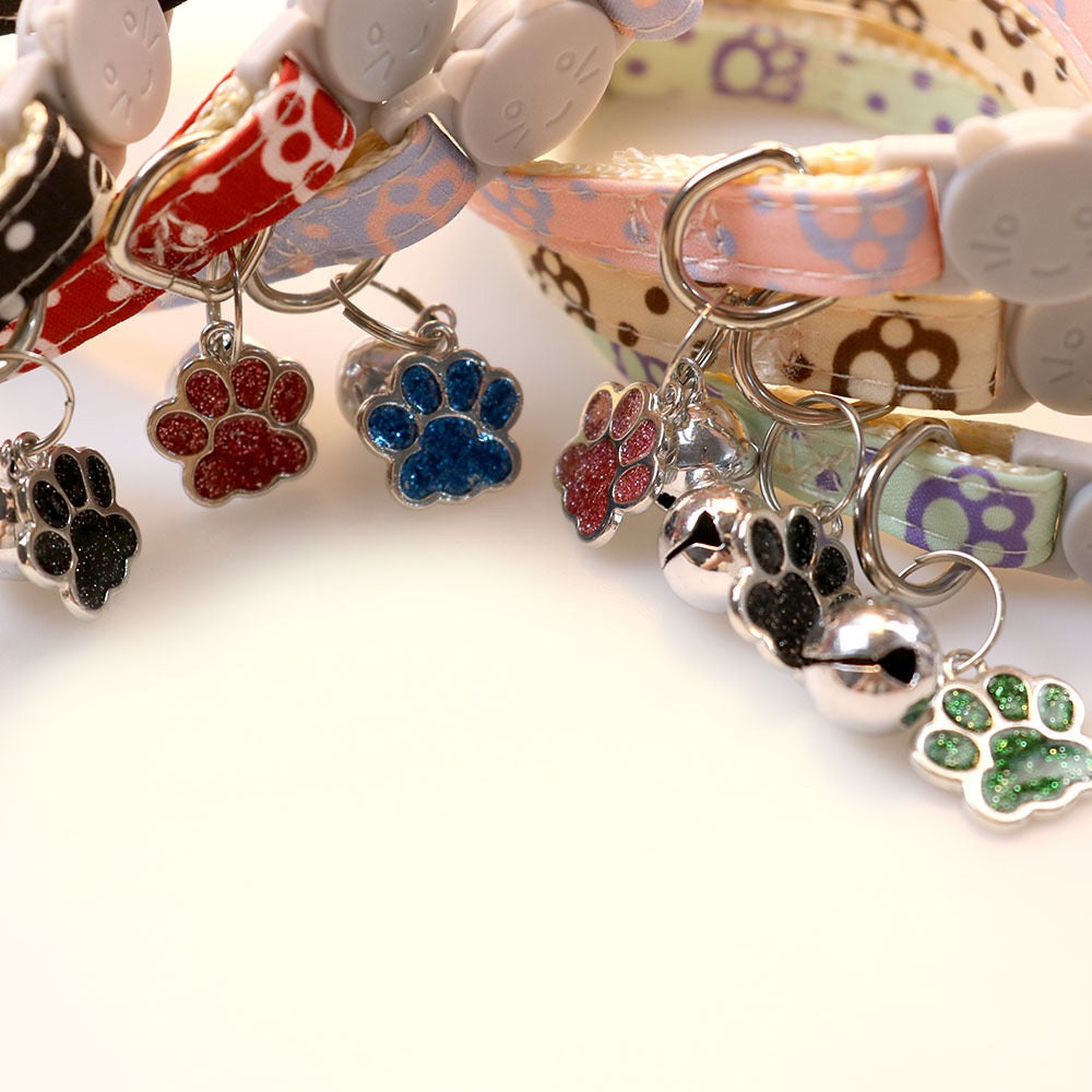 Collar para gatos con dije de huellita