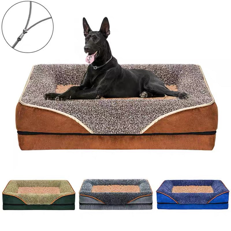 Cama para perros modelo M20 chocolate con forro lavable