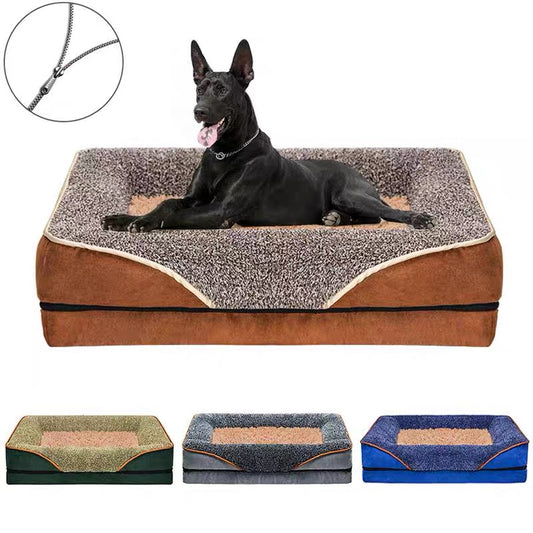 Cama para perros modelo M20 chocolate con forro lavable