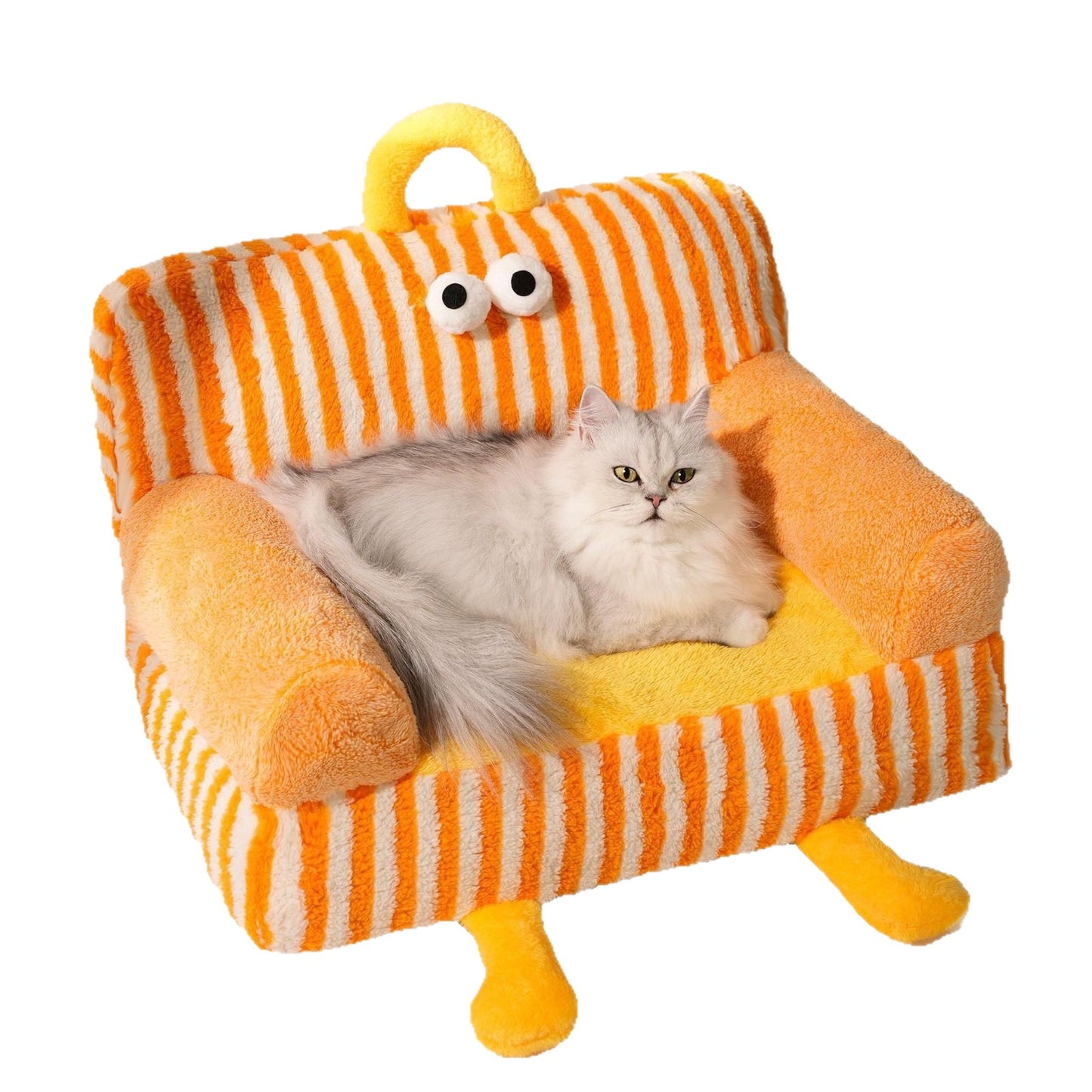Sofá para mascotas lavable naranja (Tamaño L 62x43cm)
