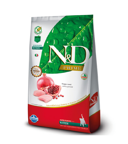 Comida para Gato Farmina: N&D Prime, Kitten, Pollo y Granada 1.5 KG