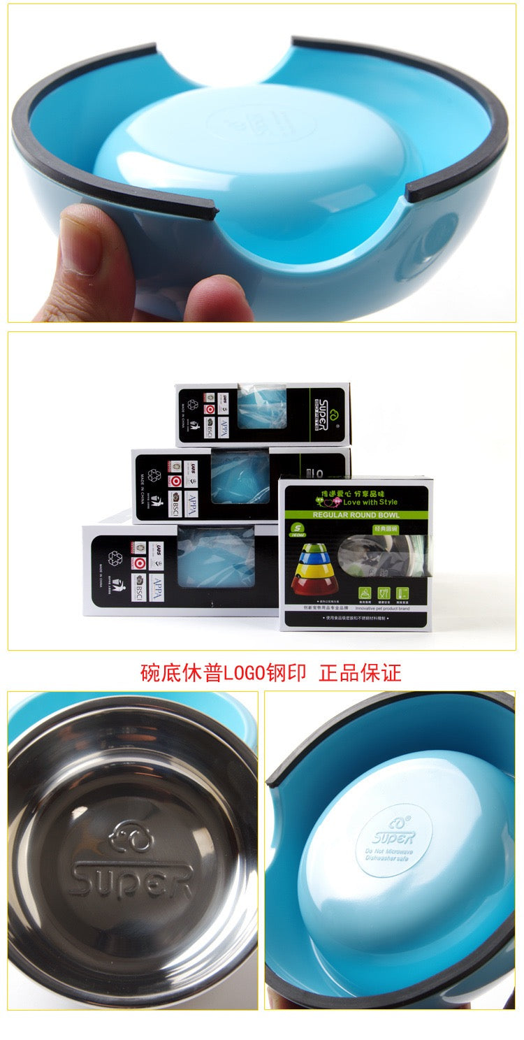 Comedero de acero Inoxidable Cuencos Antideslizante para Mascotas