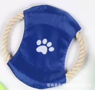 Frisbee de perro con cuerda y tela