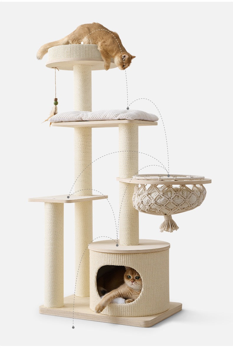 Torre de gato madera maciza multicapa (MODELO TQM-2152)