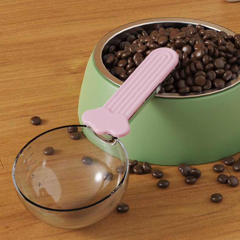 Cuchara medidora transparente para alimento