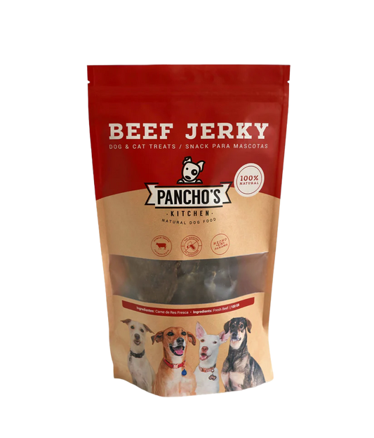 Snacks para Gato y Perro Pancho´s Kitchen: Beef Jerky 50gr