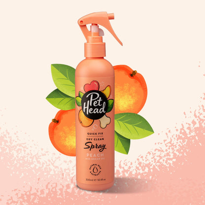 Shampoo en seco Pet Head: Spray Quick Fix Peach para Perro 300 ml