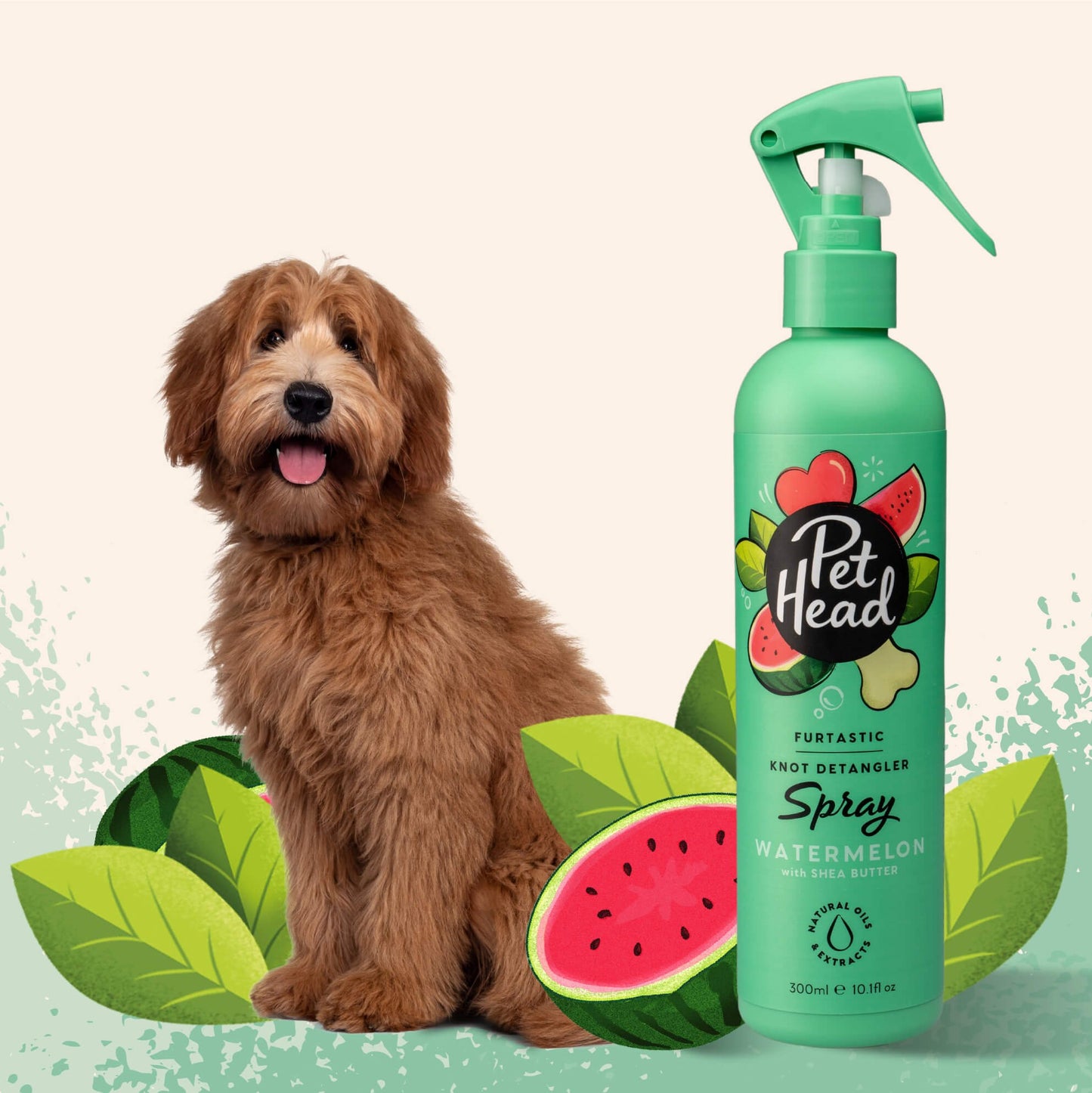 Shampoo en seco Pet Head: Spray Furtastic Desenredante Watermelon para Perro 300 ml