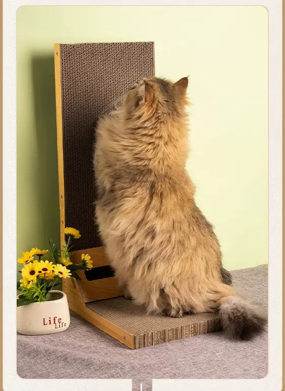 Rascador estilo L para gatos (dos tamaños)