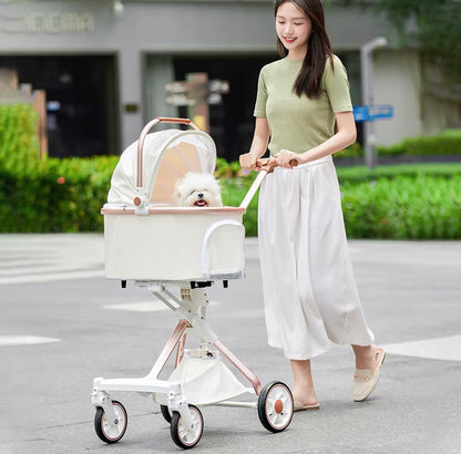 Coche para mascotas 311 blanco (Hasta 15kg)