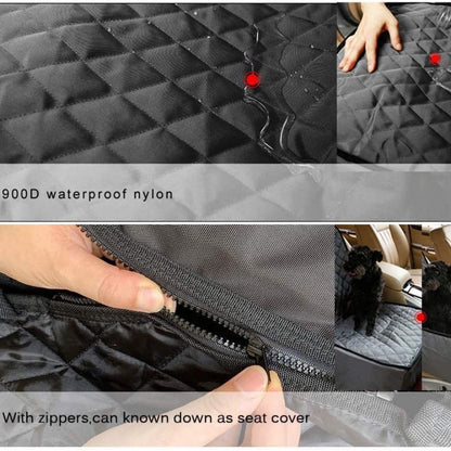 Asiento de auto impermeable para perros negro