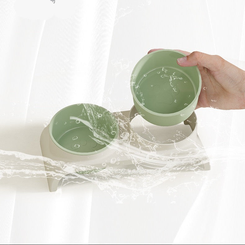 Comedero doble de plastico 18