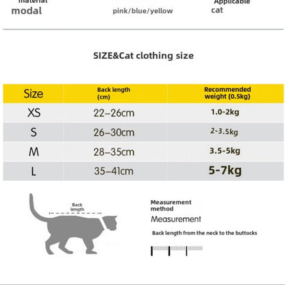 Traje de recuperación postoperatorio para gatos