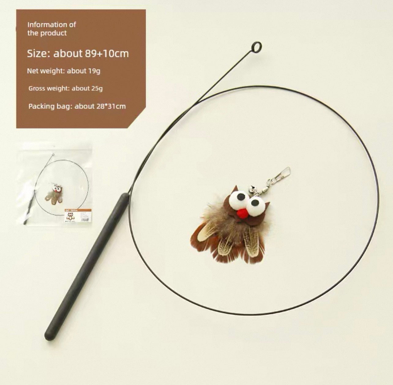 Cañita para gatos con forma de pajaros